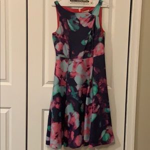 EUC Kate Spade Abstract Watercolor Cocktail Dress